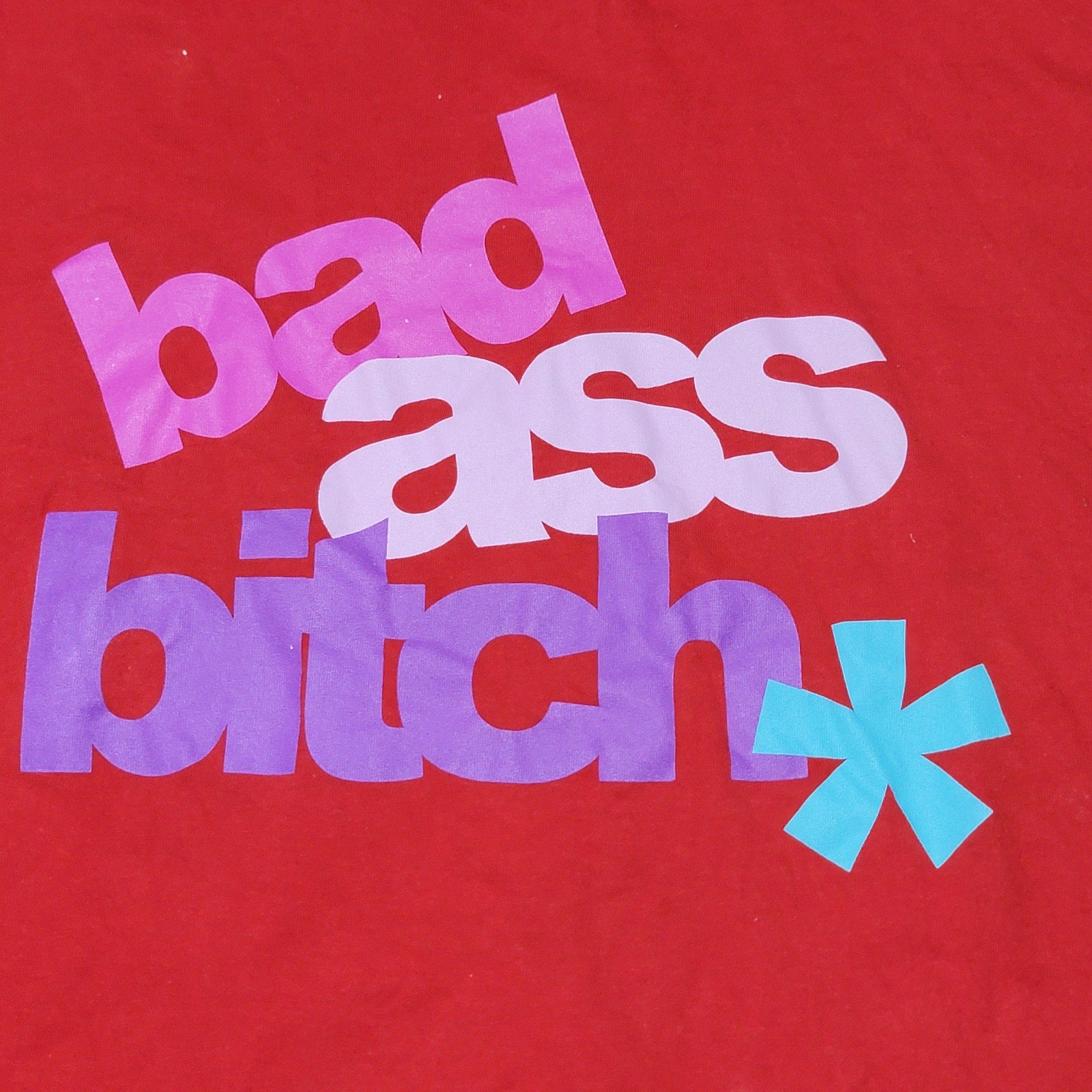Justin Bieber Justice World Tour Red Unisex Tee "Bad A$$ B*tch" - Size XL