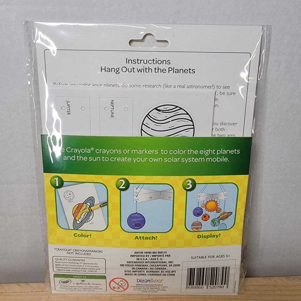 Crayola Solar System Mobile - NEW / SEALED
