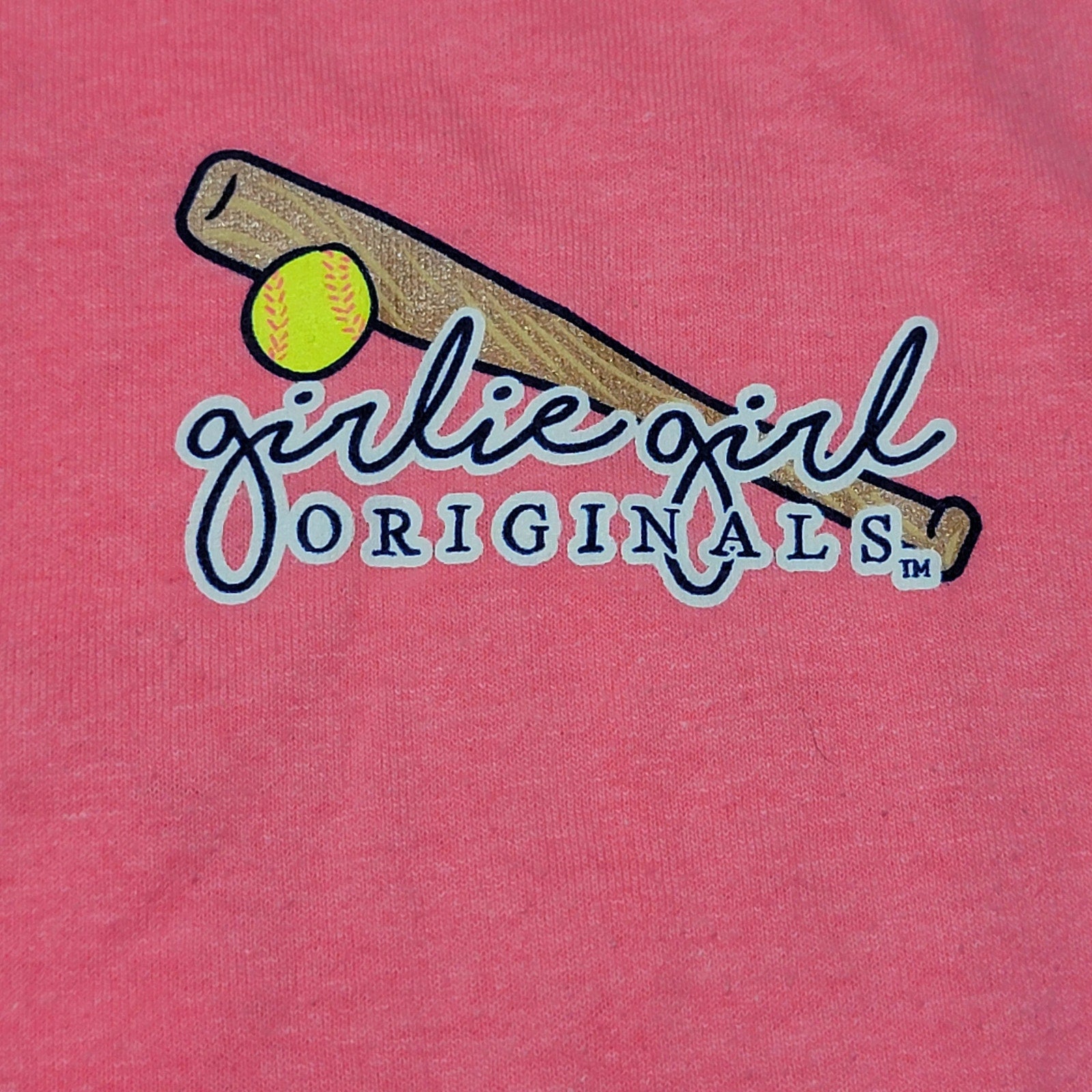 Girlie Girl Originals Bright Pink Tee "Take Me Out To The Ballgame" - Size 2XL