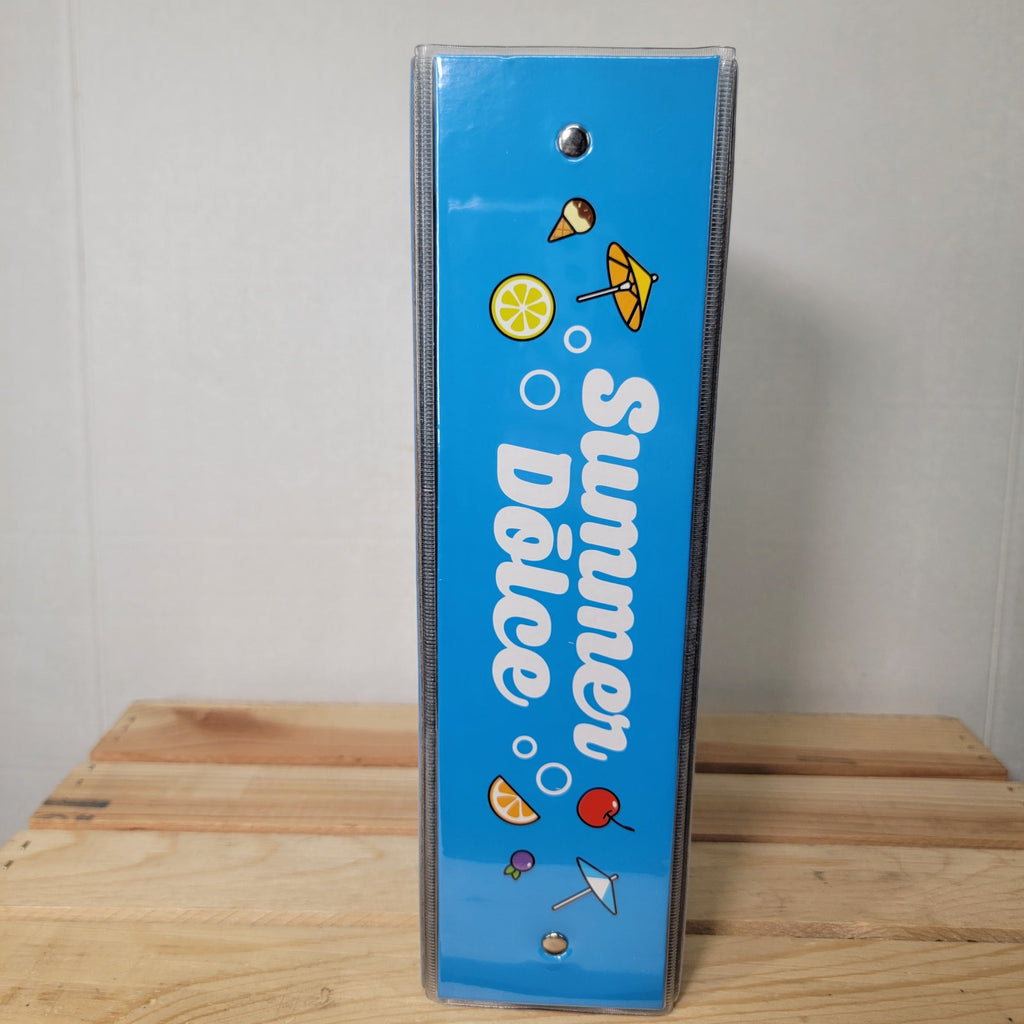 BT21 10" Blue Binder "Have a Sip Of Summer" w/ BT21 Dividers
