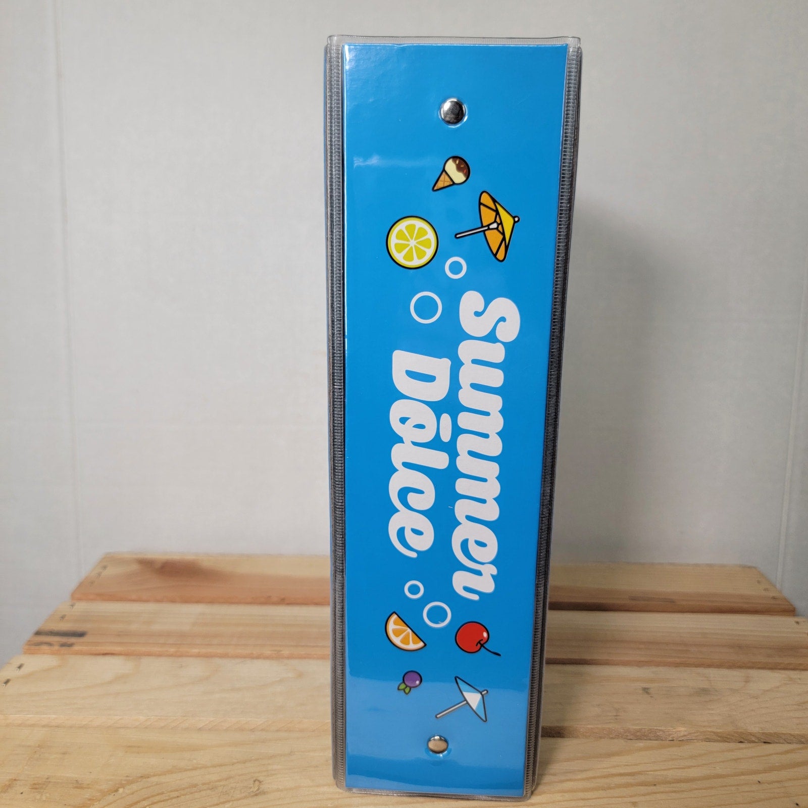 BT21 10" Blue Binder "Have a Sip Of Summer" w/ BT21 Dividers