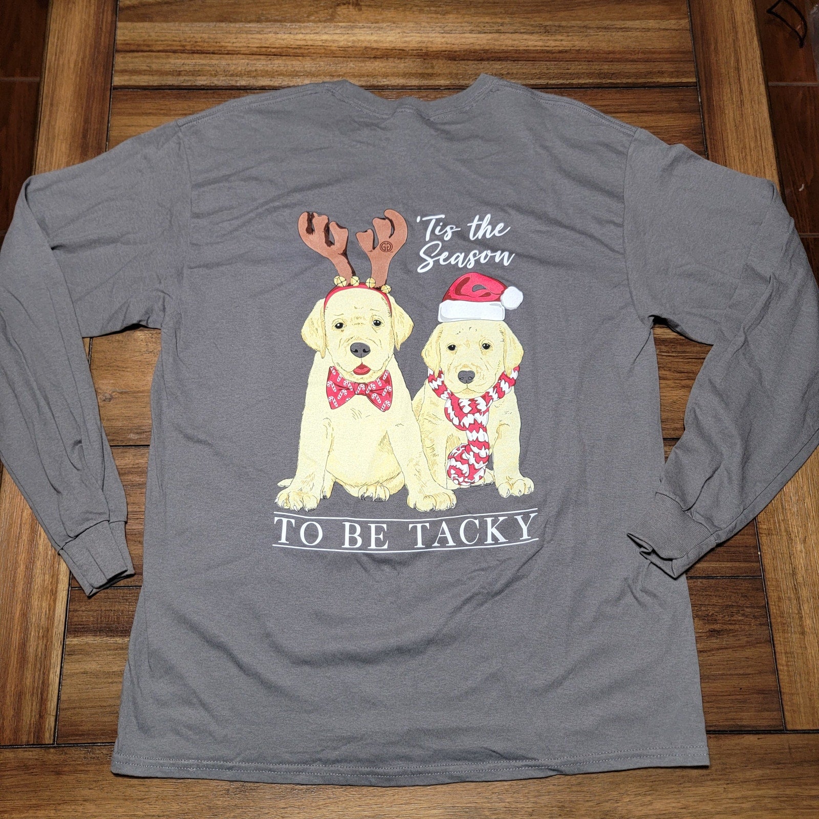 Girlie Girl Originals LS Christmas Tee "Tis The Season To Be Tacky" - Size Large
