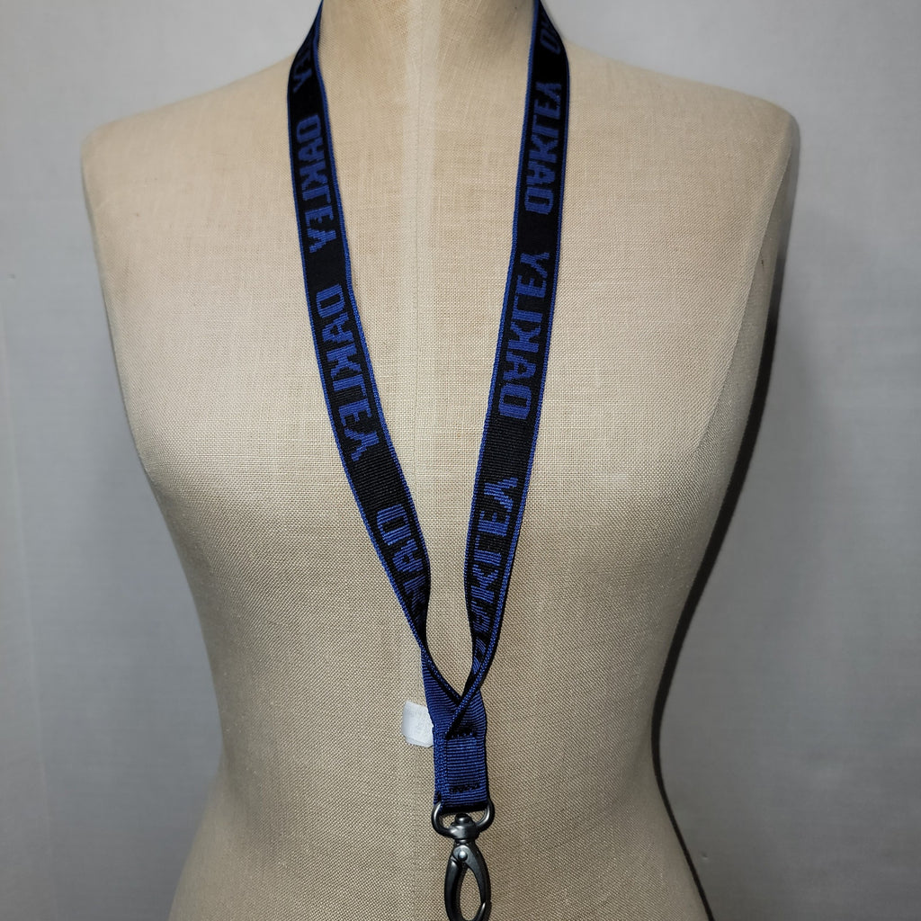Oakley Blue & Black Lanyard w/ Clip
