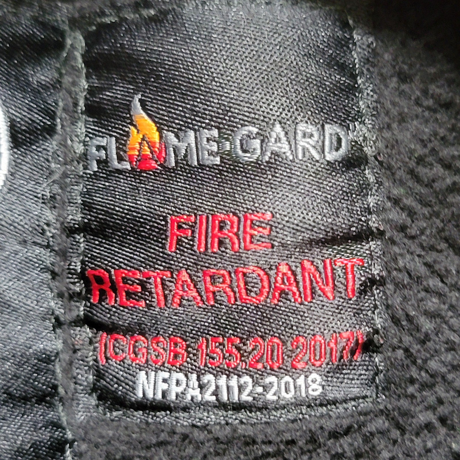 Pioneer Flame Guard Fire Retardant Full Zip Black Unisex Jacket - Size Large