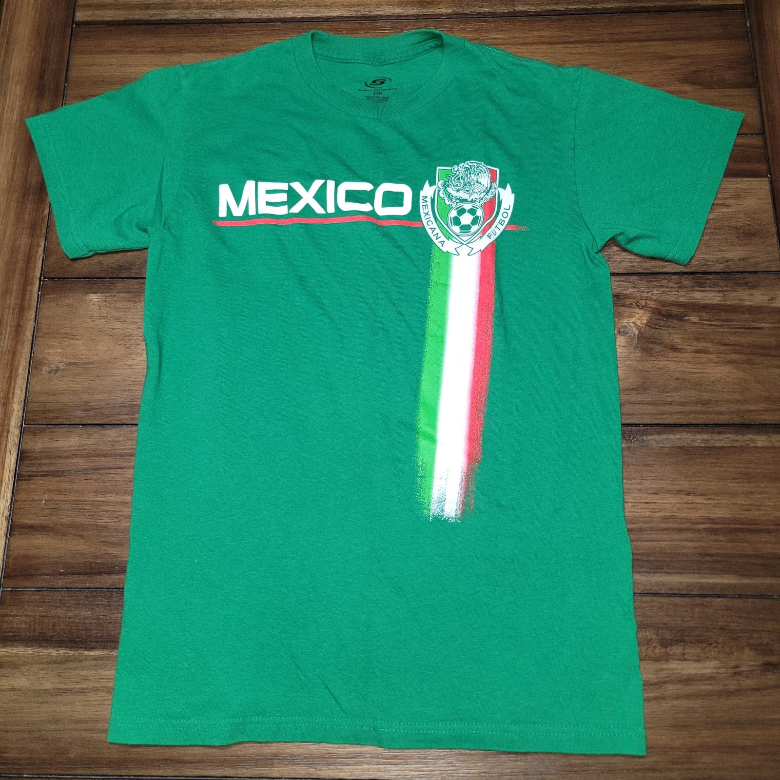 Simply For Sports Green Unisex Tee "Mexicana Futbol" - Size Small