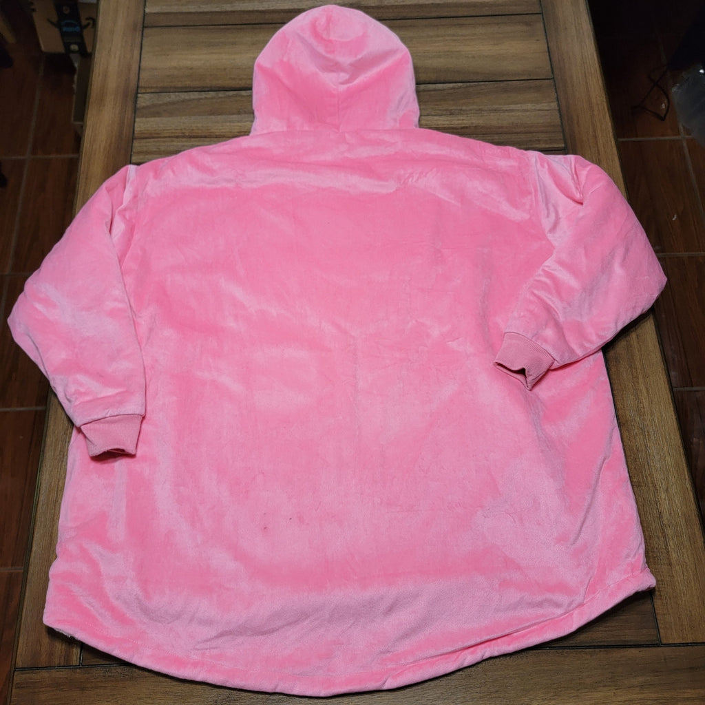 The Comfy Pink Internal Sherpa Hoodie w/ Minnie Mouse Rubber Pendant - One Size