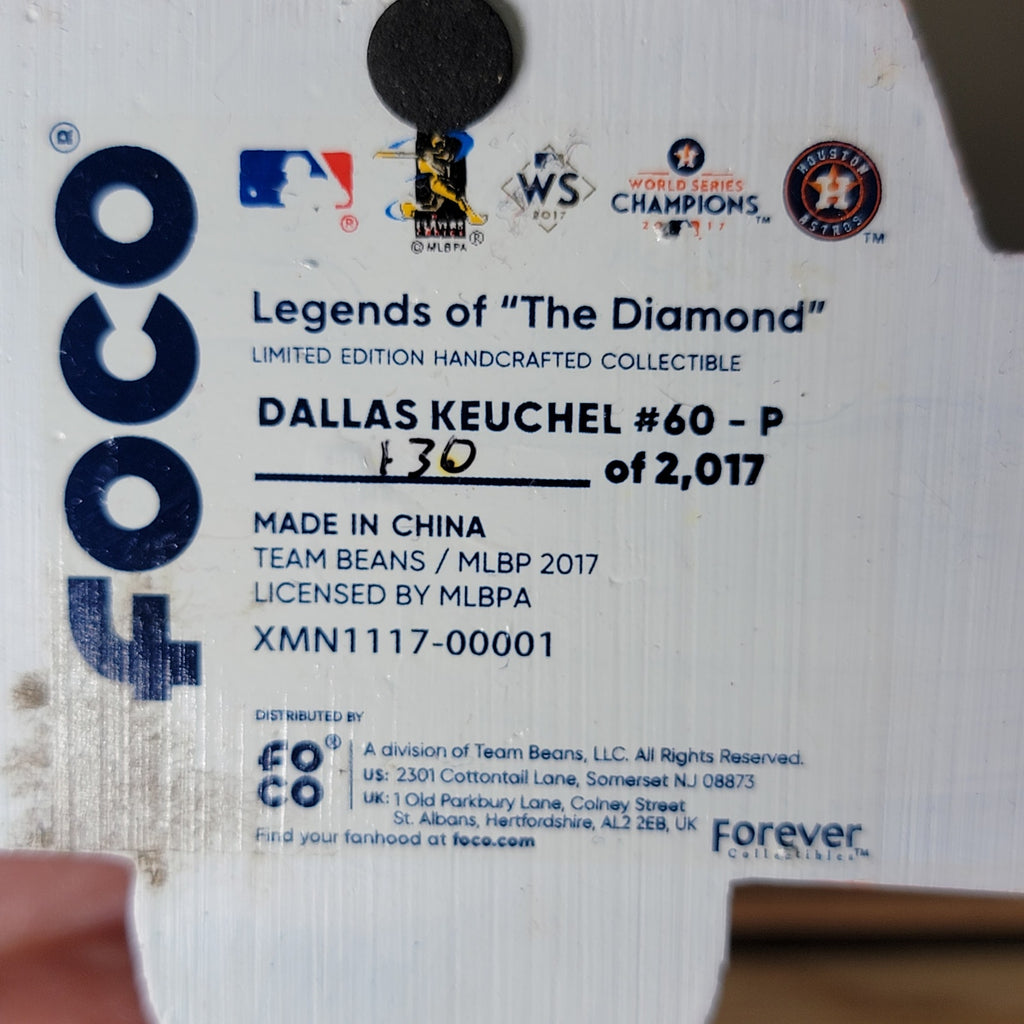 Houston Astros 2017 World Series Champions Dallas Keuchel Bobblehead - NUMBERED