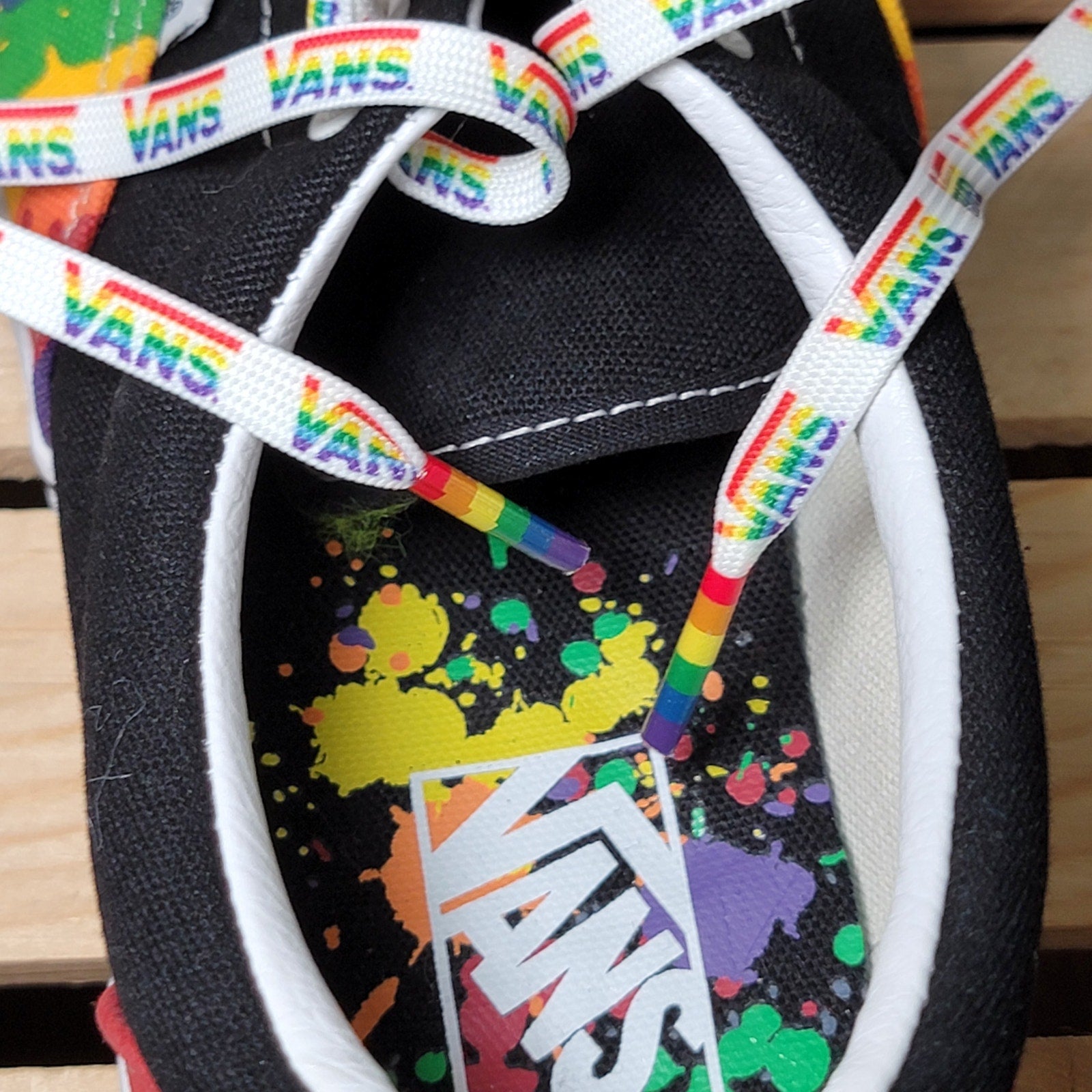VANS Rainbow Drip Era Sneakers - Size 8M / 9.5W