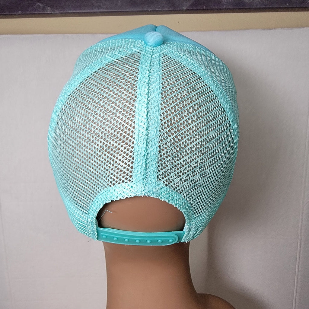 "Somebody's Problem" Turquoise Snapback Trucker Hat w/ Chain