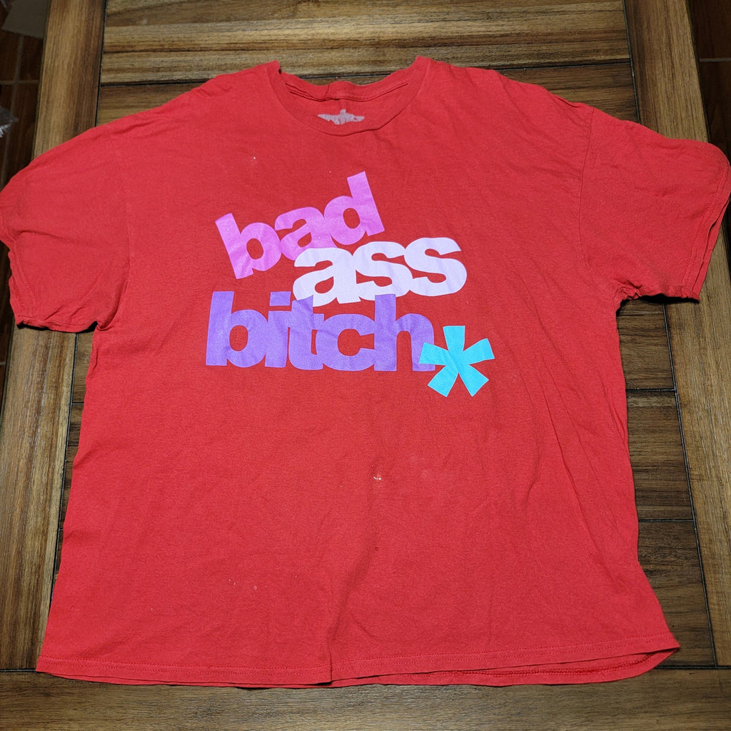Justin Bieber Justice World Tour Red Unisex Tee "Bad A$$ B*tch" - Size XL