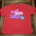 Justin Bieber Justice World Tour Red Unisex Tee "Bad A$$ B*tch" - Size XL