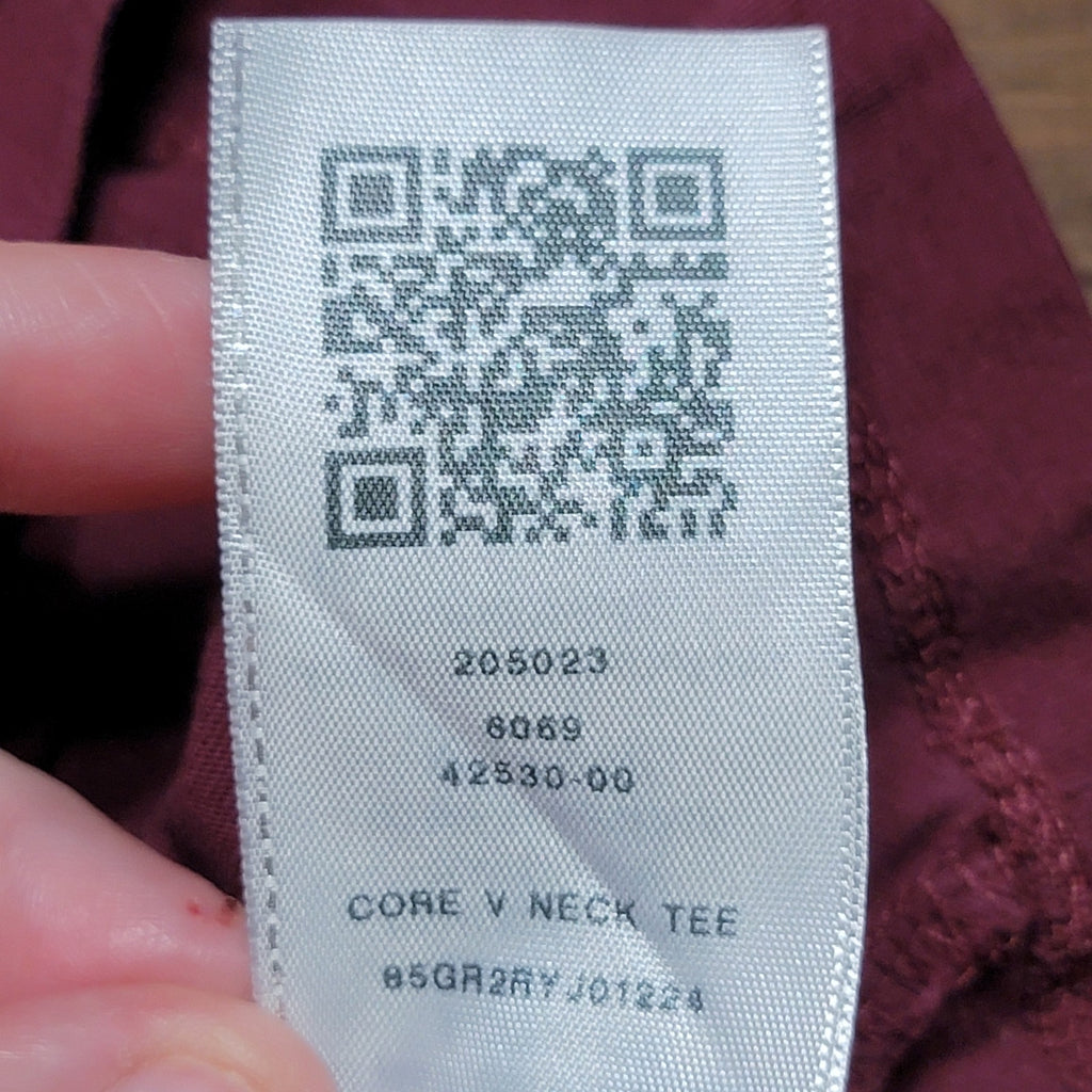 True Religion Burgundy V-Neck Tee "Fashion For The Senses" - Size Medium*