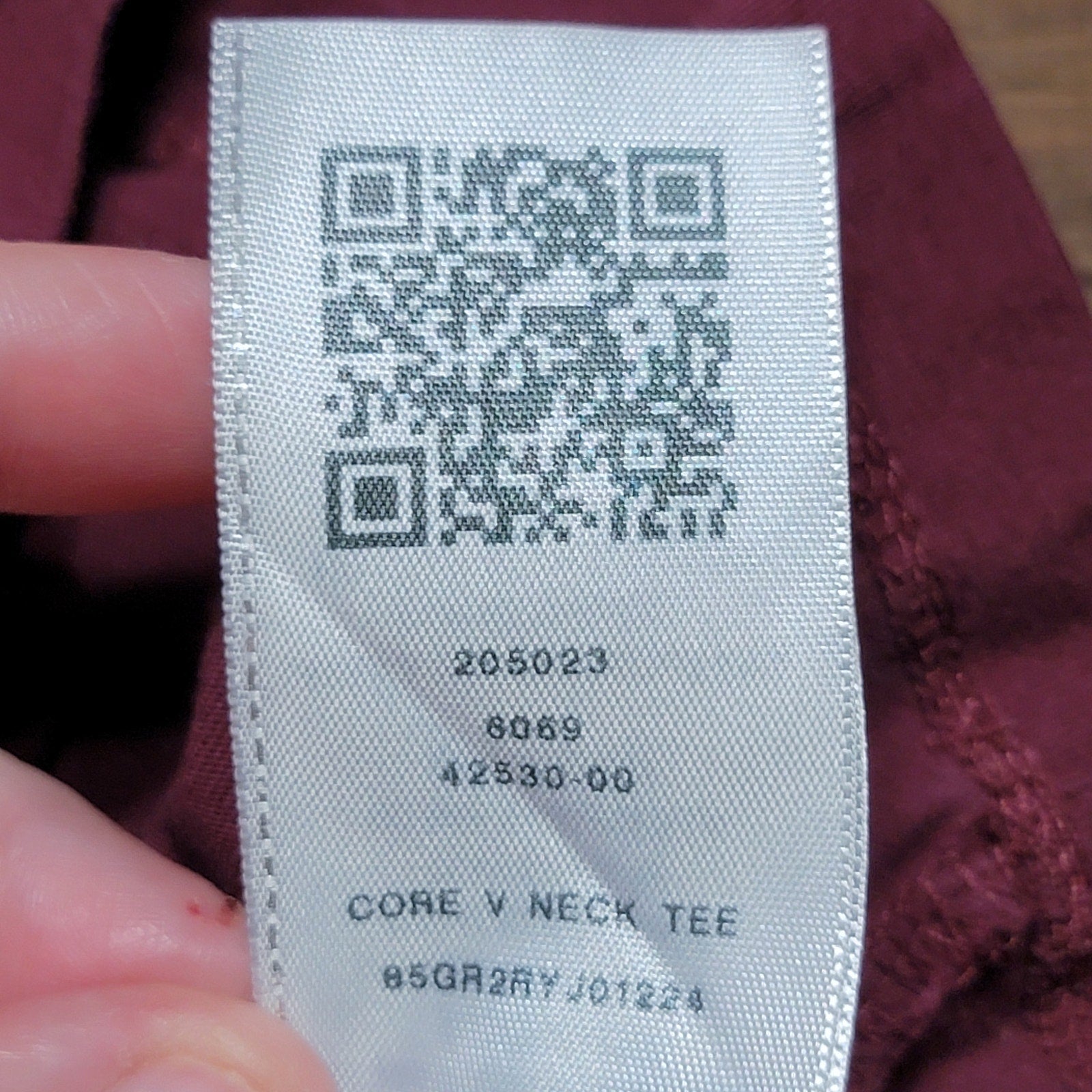 True Religion Burgundy V-Neck Tee "Fashion For The Senses" - Size Medium*