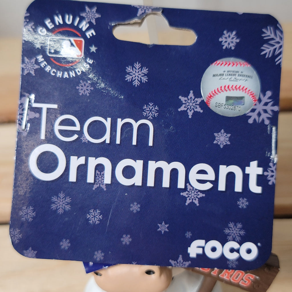 MLB Houston Astros Christmas Ornament Cow in a Santa Hat - NWT