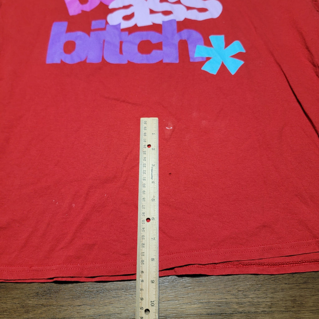 Justin Bieber Justice World Tour Red Unisex Tee "Bad A$$ B*tch" - Size XL