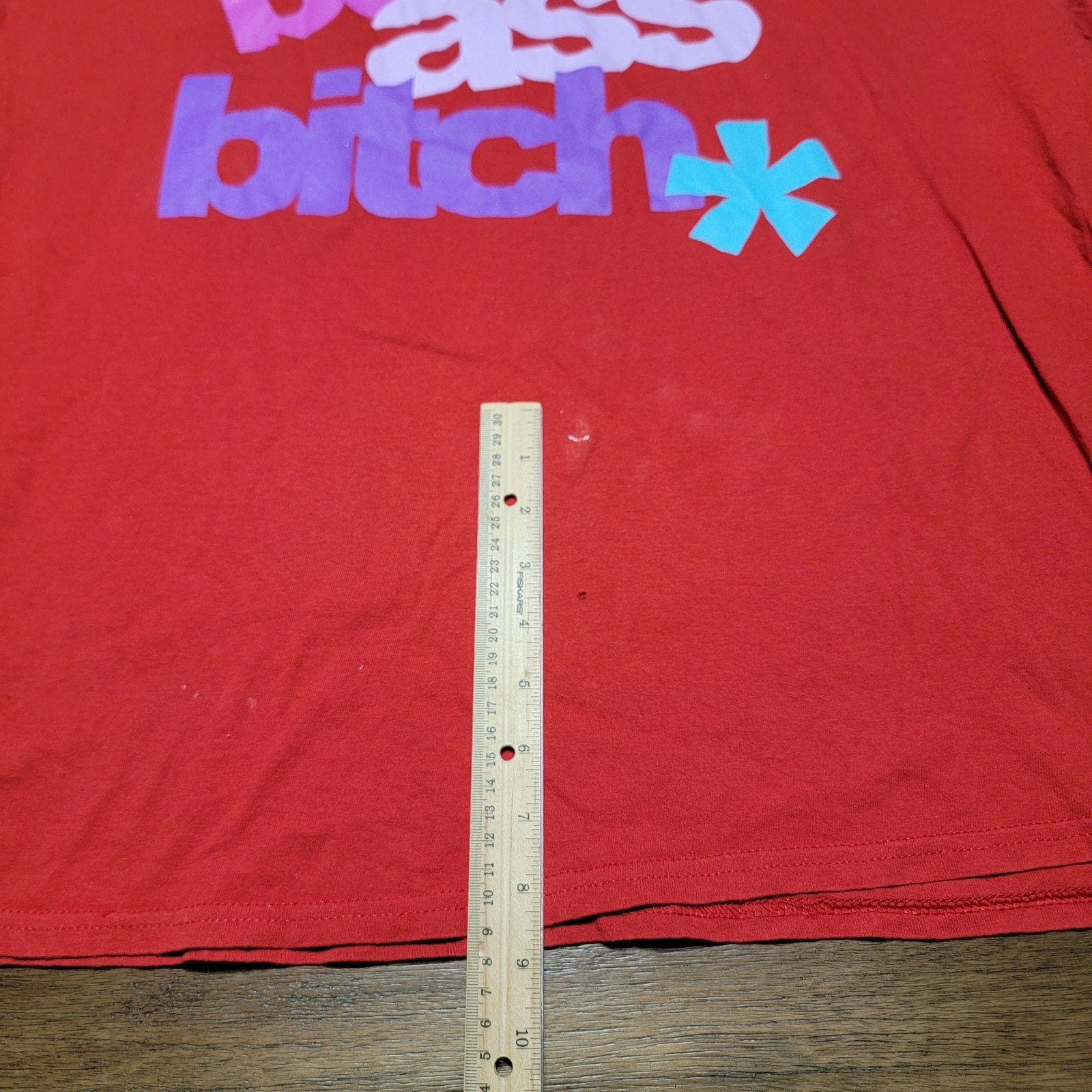 Justin Bieber Justice World Tour Red Unisex Tee "Bad A$$ B*tch" - Size XL
