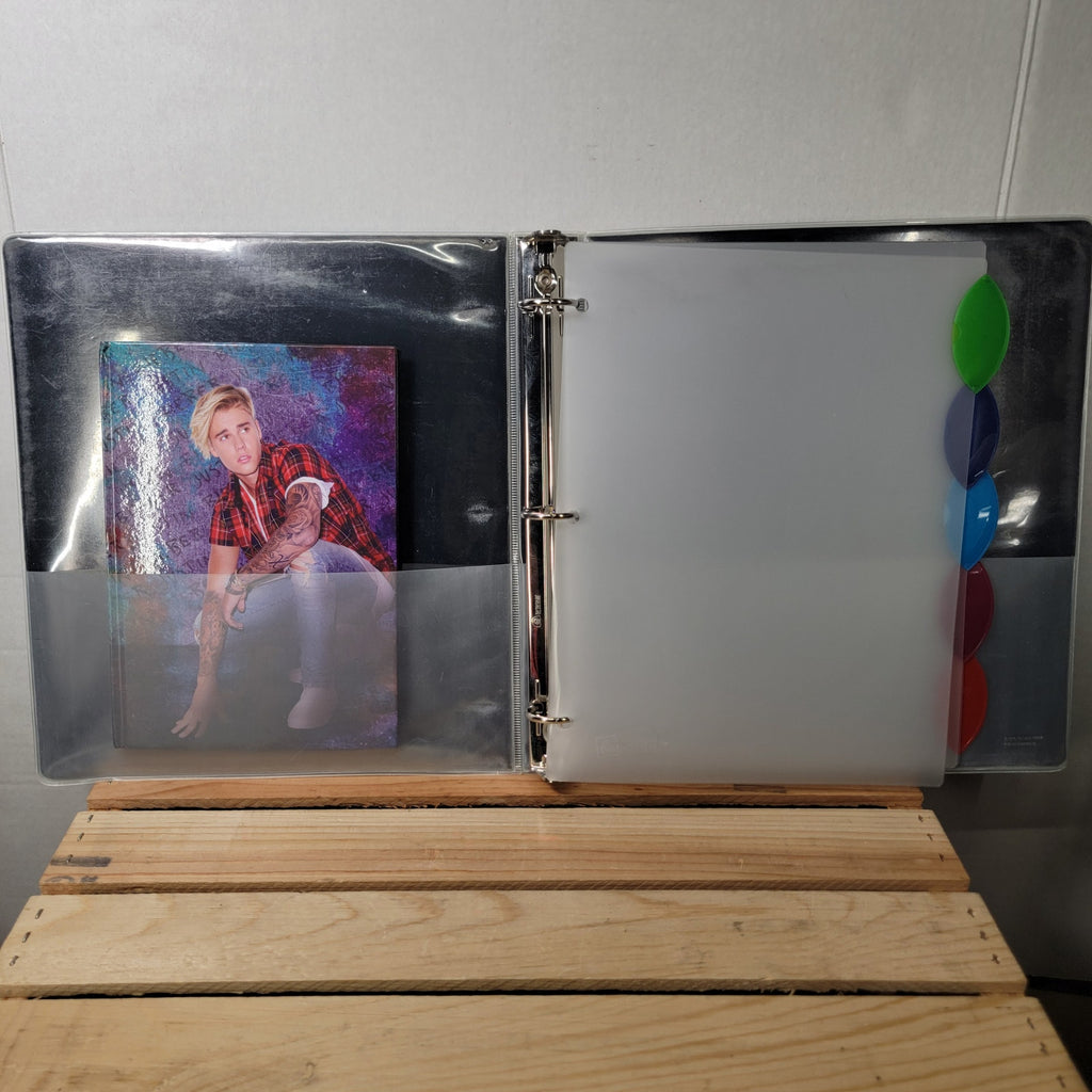 Justin Bieber Blue Binder w/ Dividers & Journal