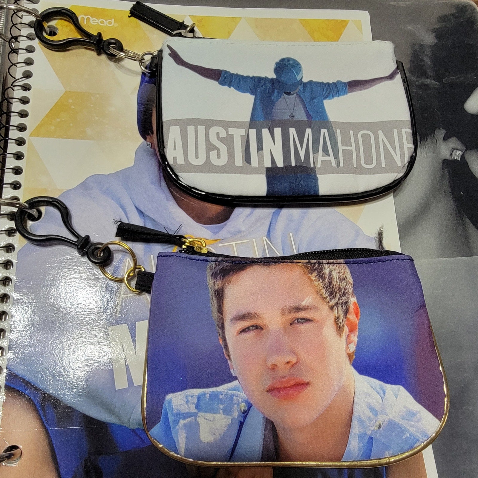 Austin Mahone 1" Binder, 3 Composition Notebooks, 2 Bags & 1 Spiral Notebook