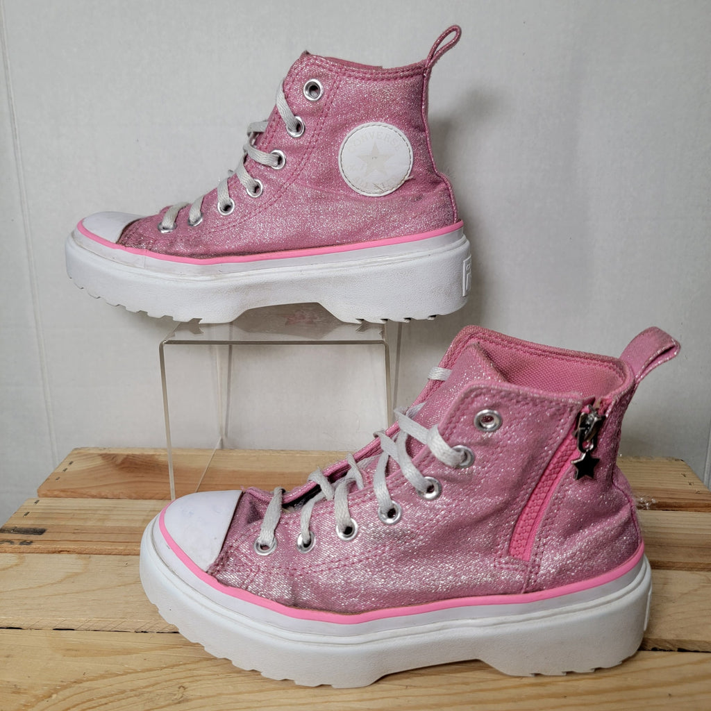 Converse Chuck Taylor All Star Lugged Lift Platform Prism Glitter - Size Youth 3