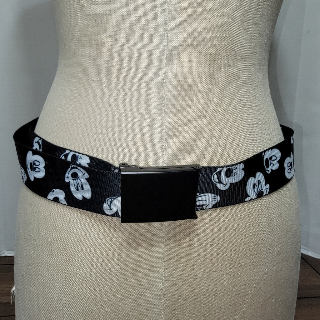 Disney B&W Mickey Mouse Belt 49.5"