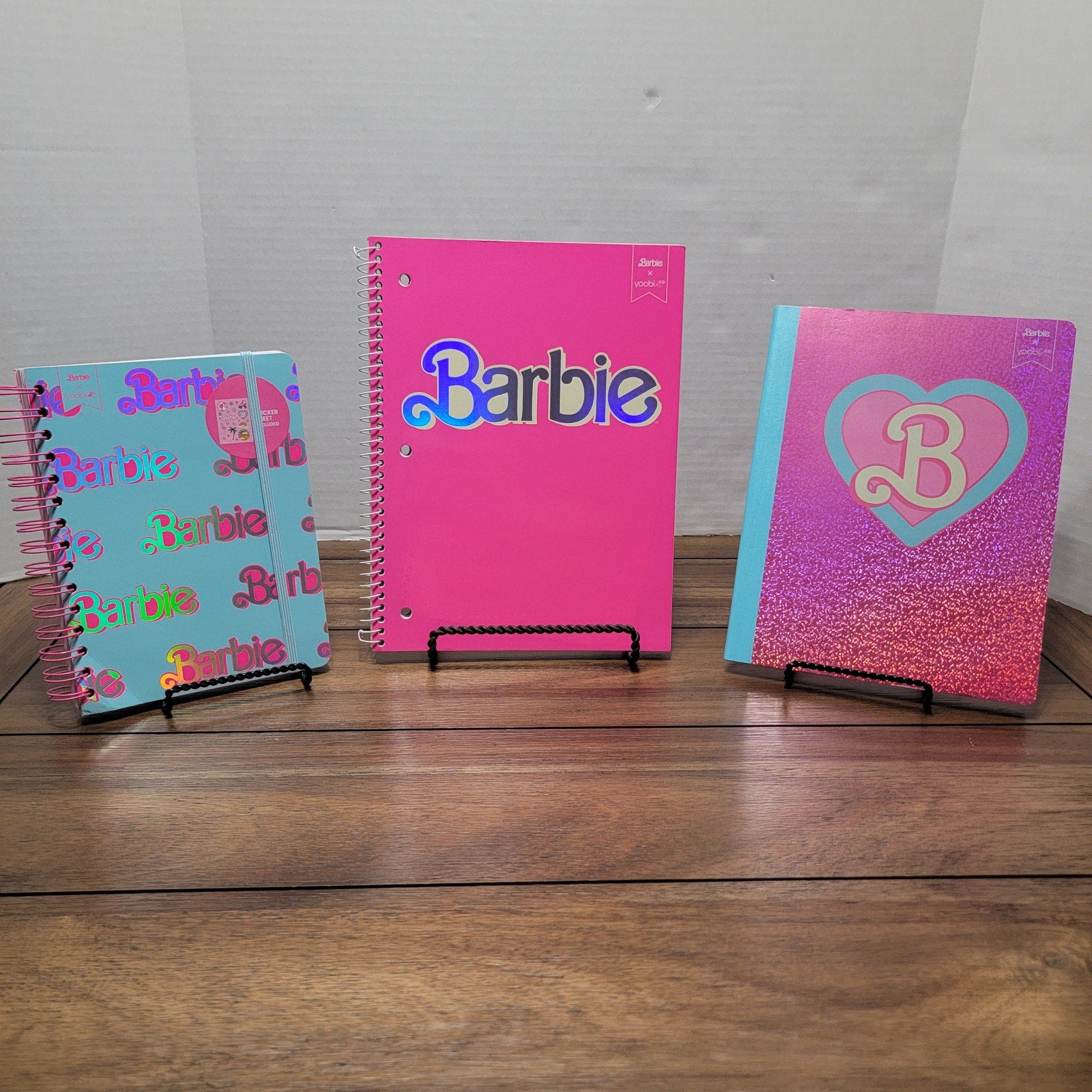 3 Pc Barbie Notebooks: Spiral, Composition & Journal - NEW
