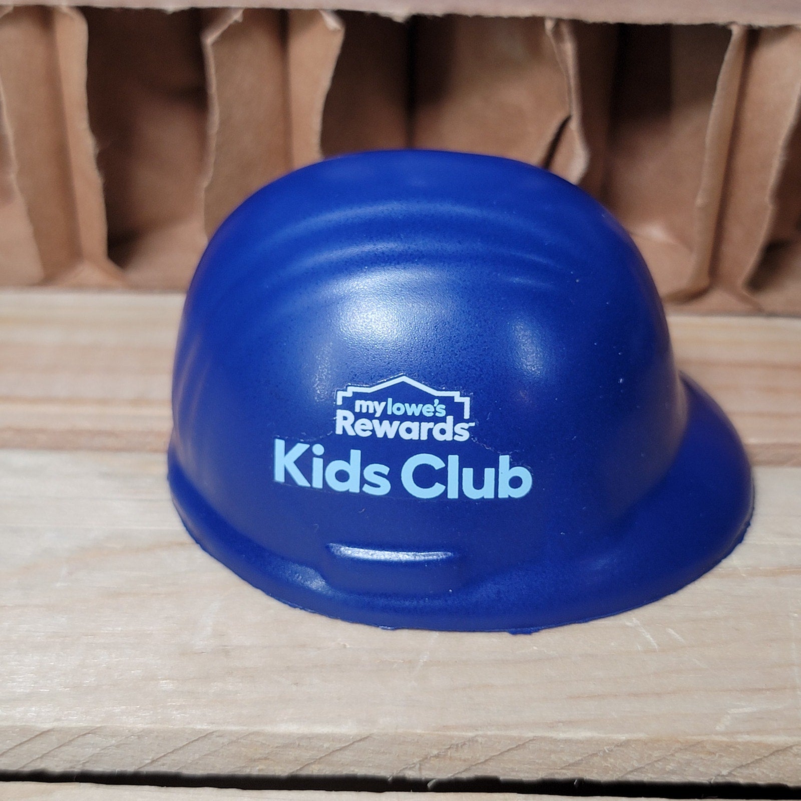 Set of 6 Mini Lowes Plastic Buckets w/ Handles and Kids Club Mini Rubber Hat