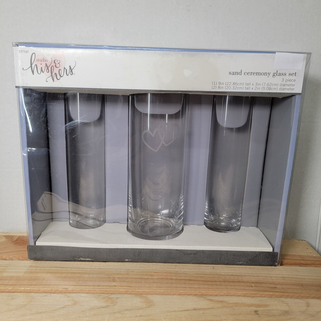 Studio His & Hers Sand Ceremony Glass Set - NEW