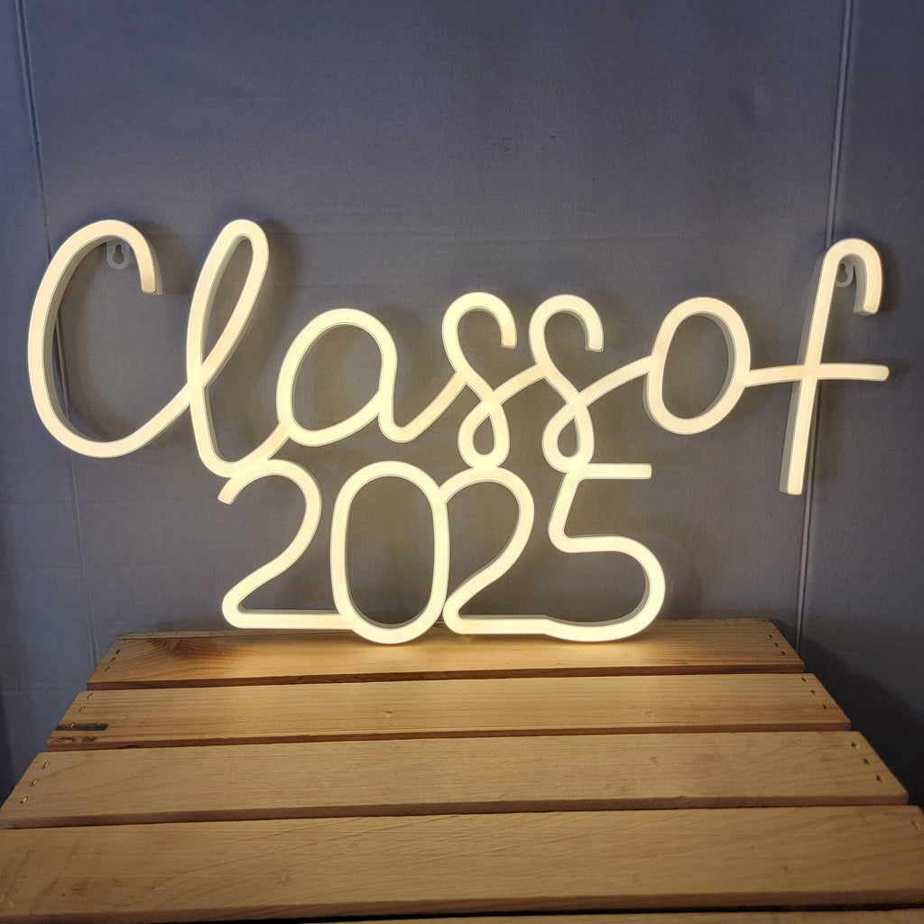 "Class of 2025" Light & "2025" Thin Wooden Cutout from Hobby Lobby