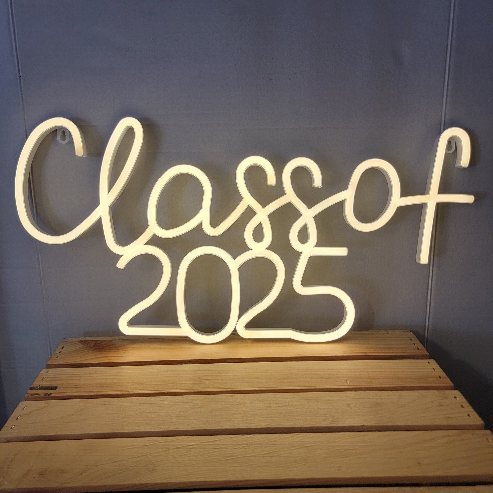 "Class of 2025" Light & "2025" Thin Wooden Cutout from Hobby Lobby