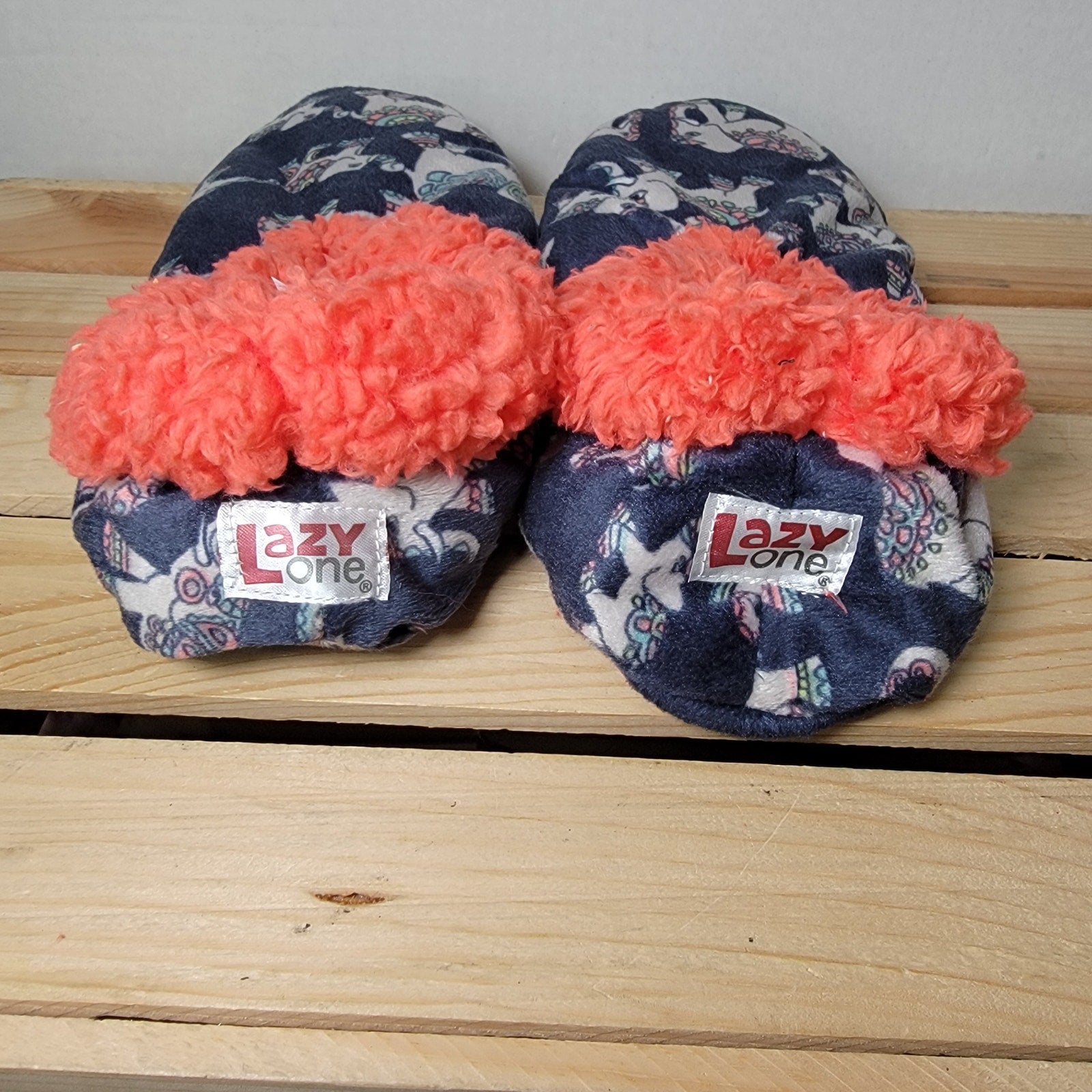 Lazy One House Slippers w/ Elephants - Size L/XL (7-9)