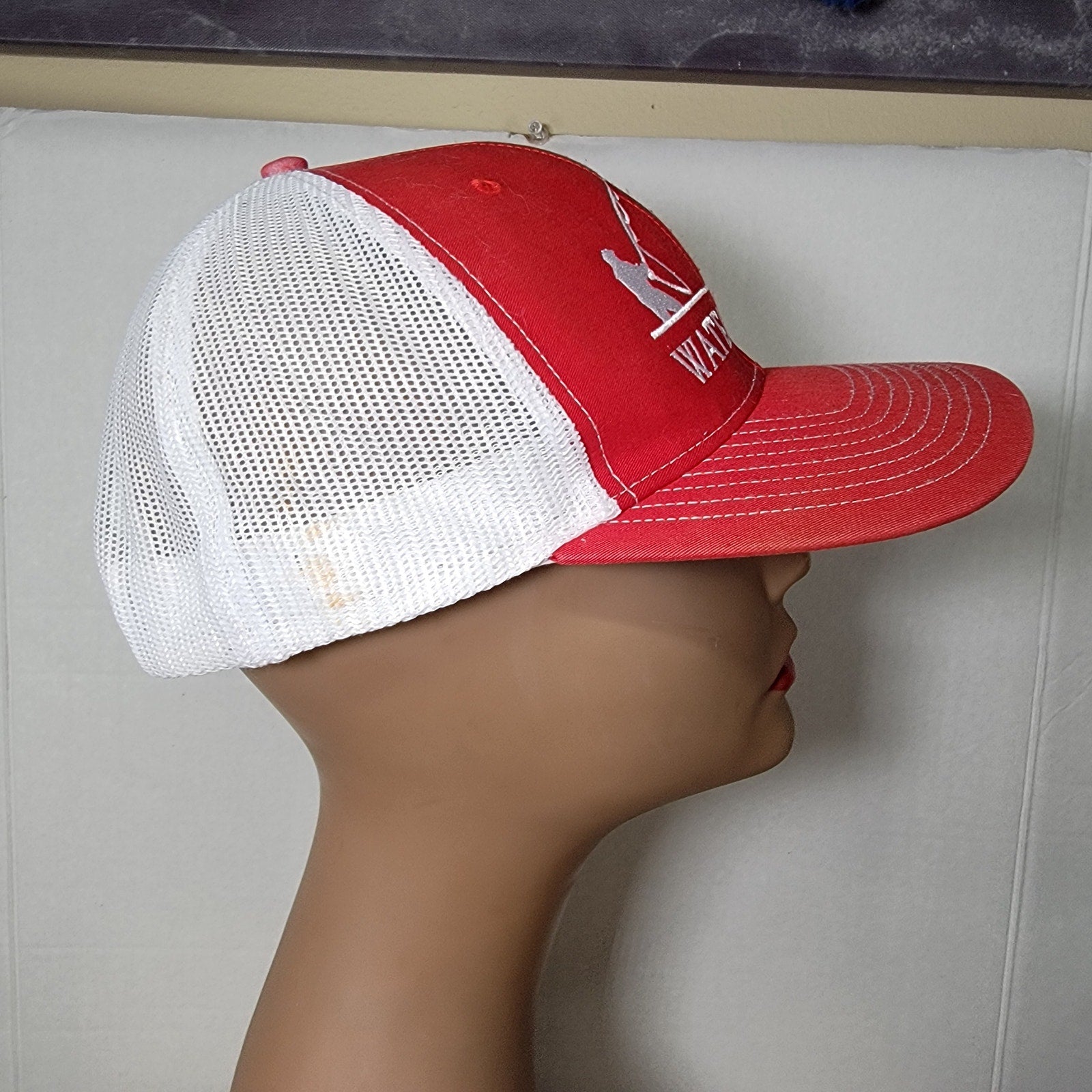 Waterman's Red Snapback Trucker Hat