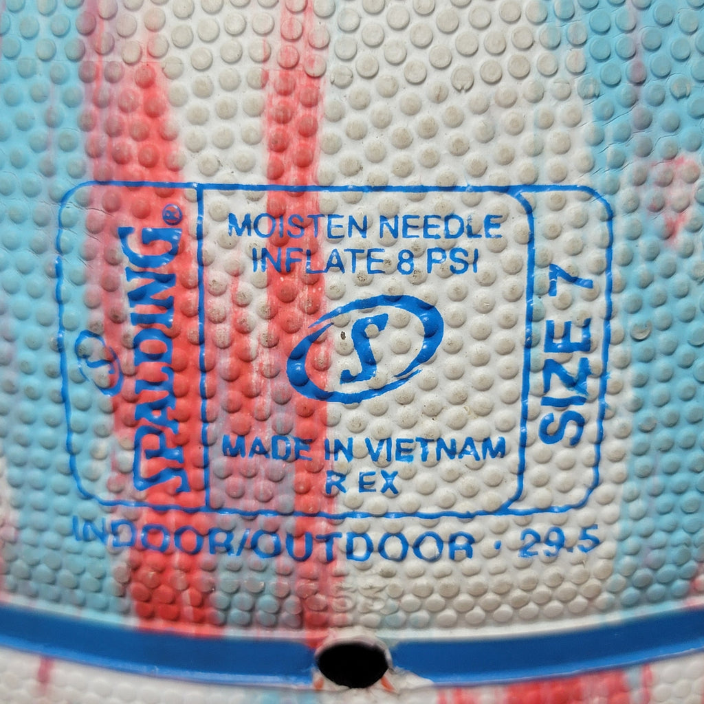 Spalding Marble Series Color Infused Red White & Blue Basketball