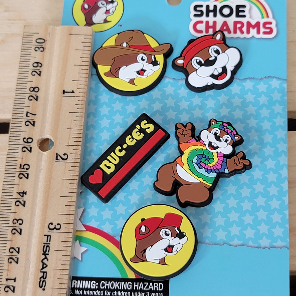 Buc-ee's Set of 5 Shoe Charms Beavers NEW