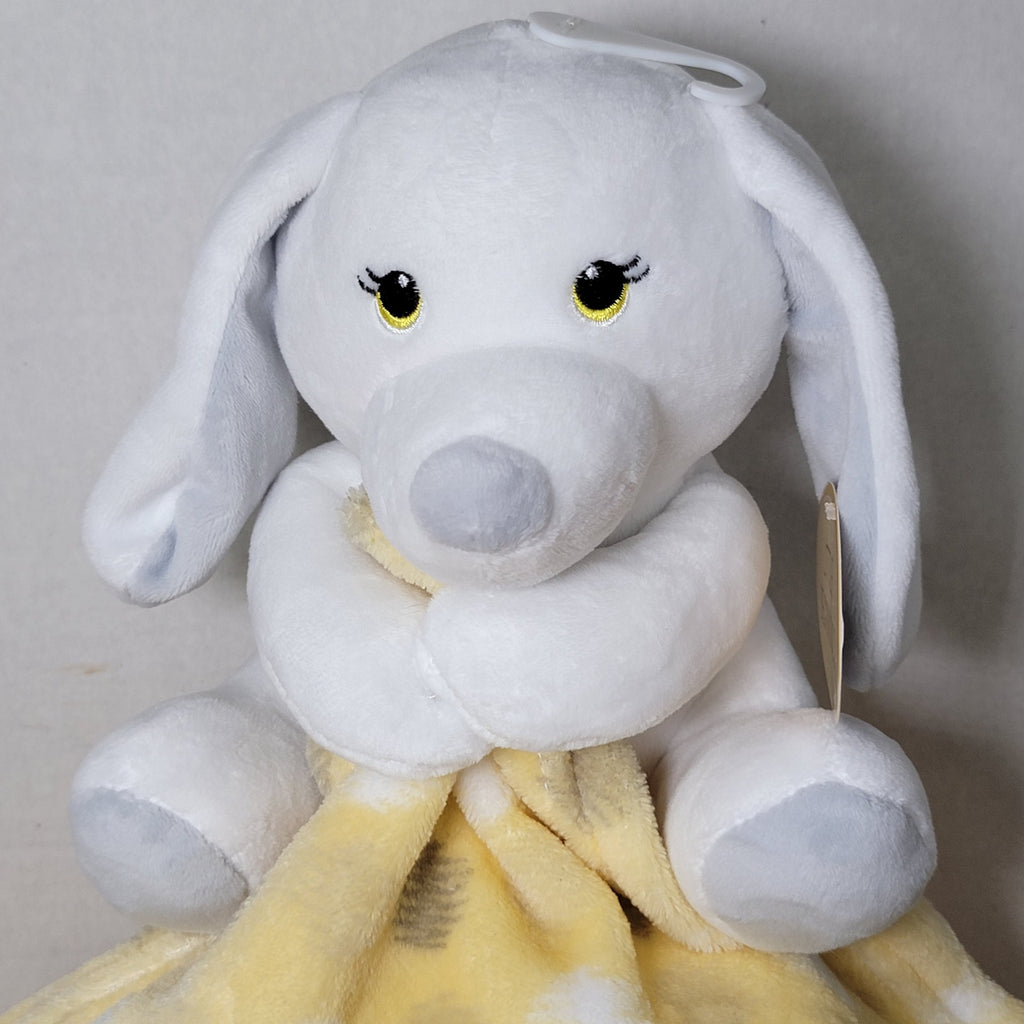 Little Beginnings White Puppy Plush & Yellow Dot Lovey - NWT