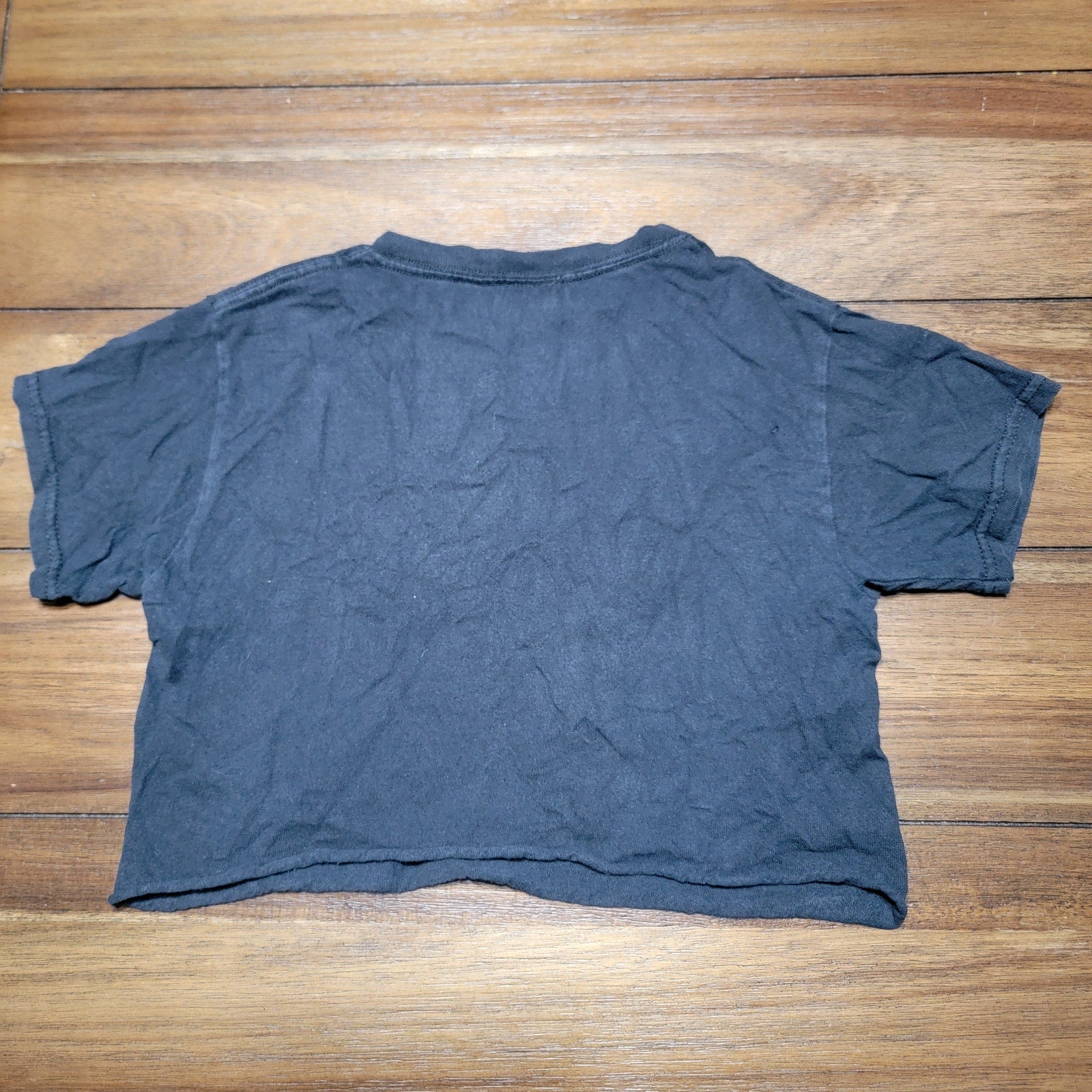 Thrasher Magazine Black Crop Tee Flame Logo - Size XS