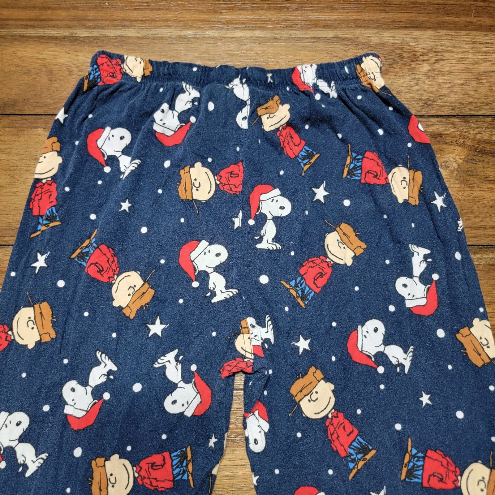 Peanuts Dark Blue Christmas Lounge PJ Pants Snoopy & Charlie Brown - Size Small