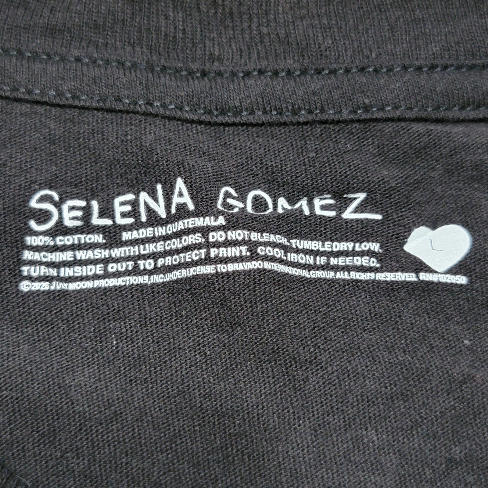 Selena Gomez Black Tee "Call Me When You Break Up" - Size Large