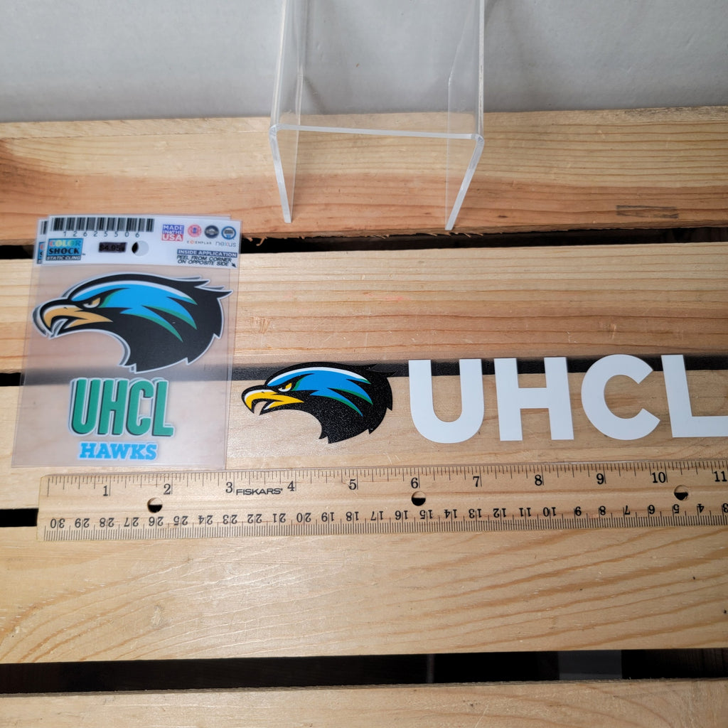 Set of 3 UHCL Decals + 1 Chrome Metal Auto Emblem - NEW / SEALED