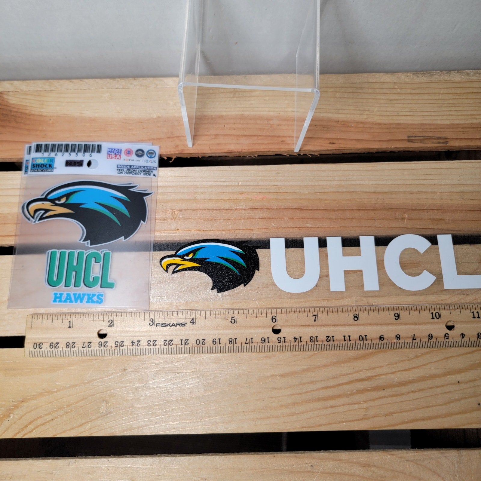 Set of 3 UHCL Decals + 1 Chrome Metal Auto Emblem - NEW / SEALED