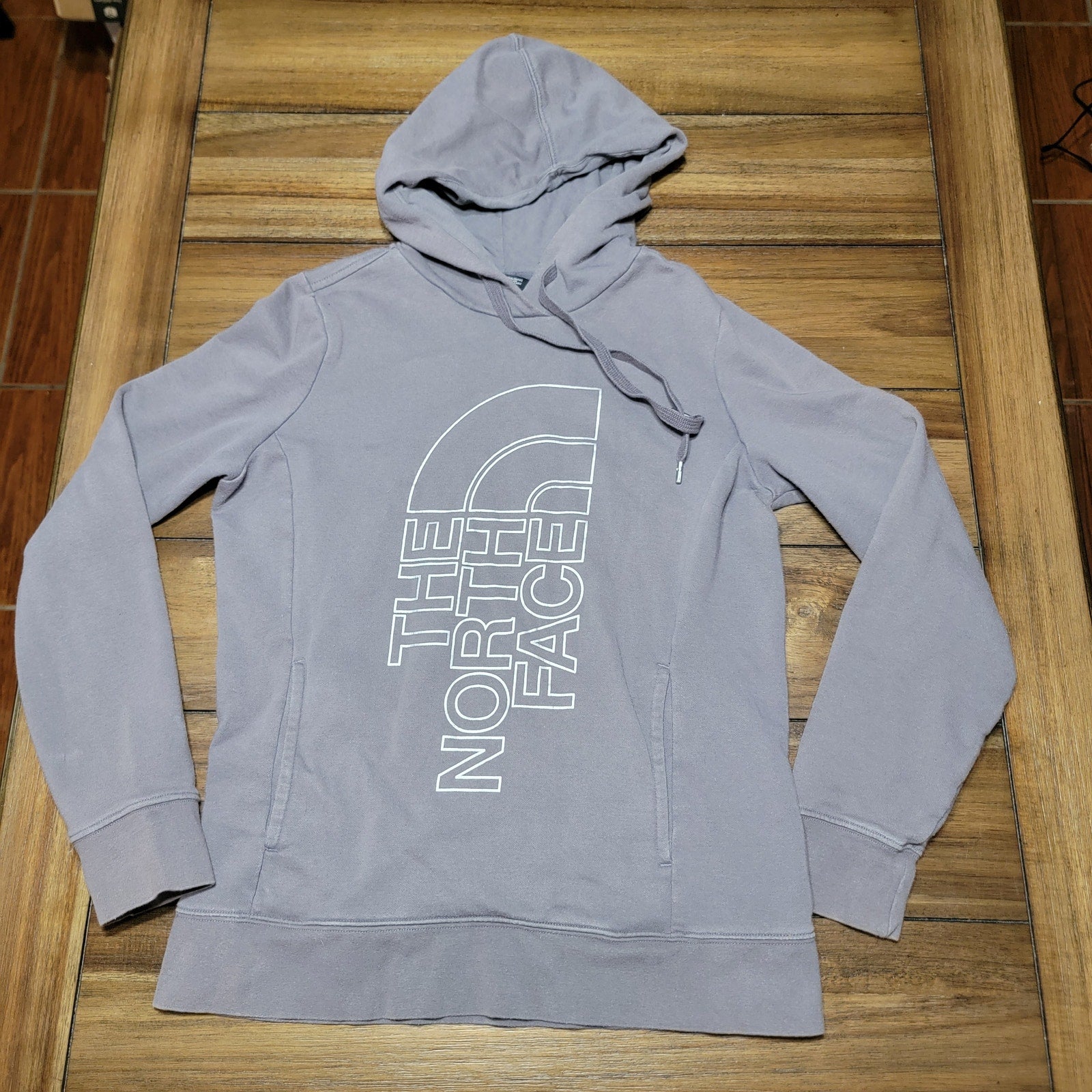 The North Face Dk Grey LS Pullover Hoodie - Size Women's Medium