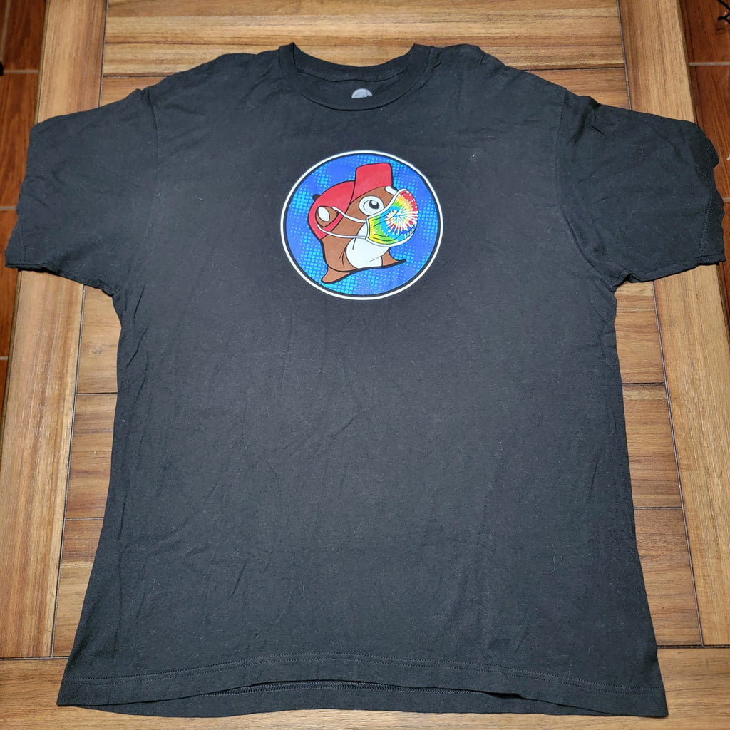 Buc-ee's Black Unisex Tee Mask "Say It Don't Spray It" - Size XL