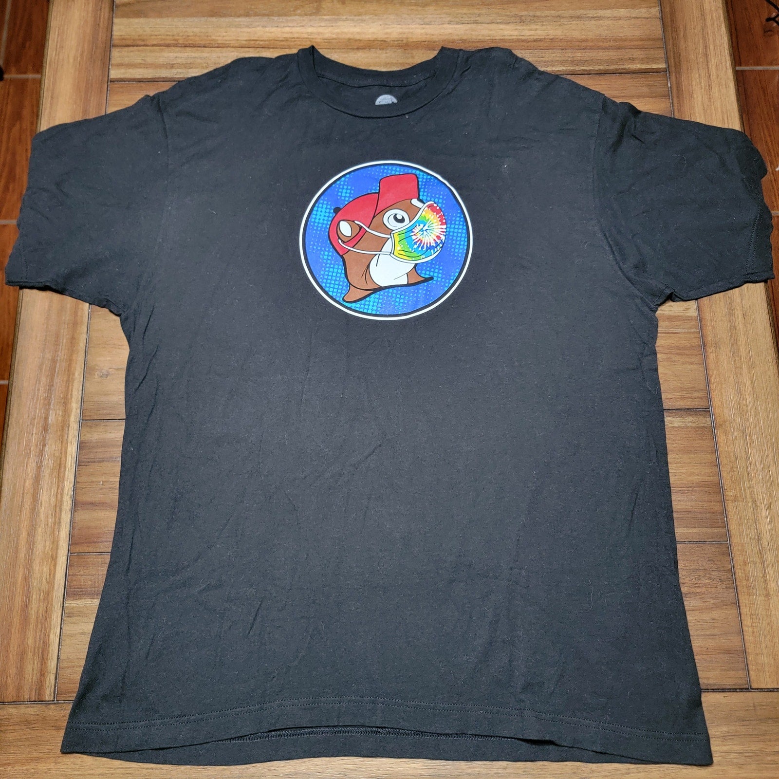 Buc-ee's Black Unisex Tee Mask "Say It Don't Spray It" - Size XL