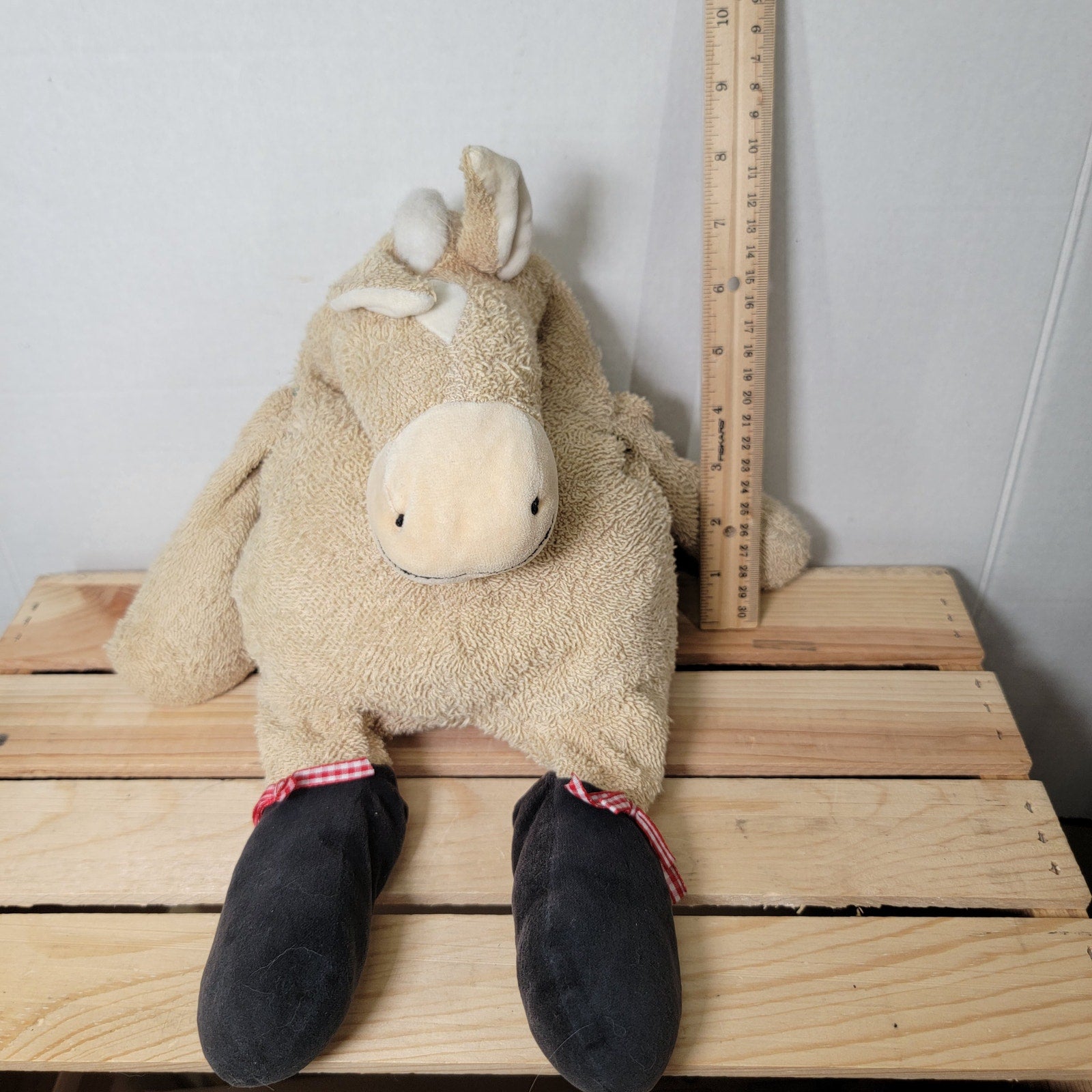 Plush Bean Bag Heavy Bottom Terry Cloth Donkey w/ Band-aids
