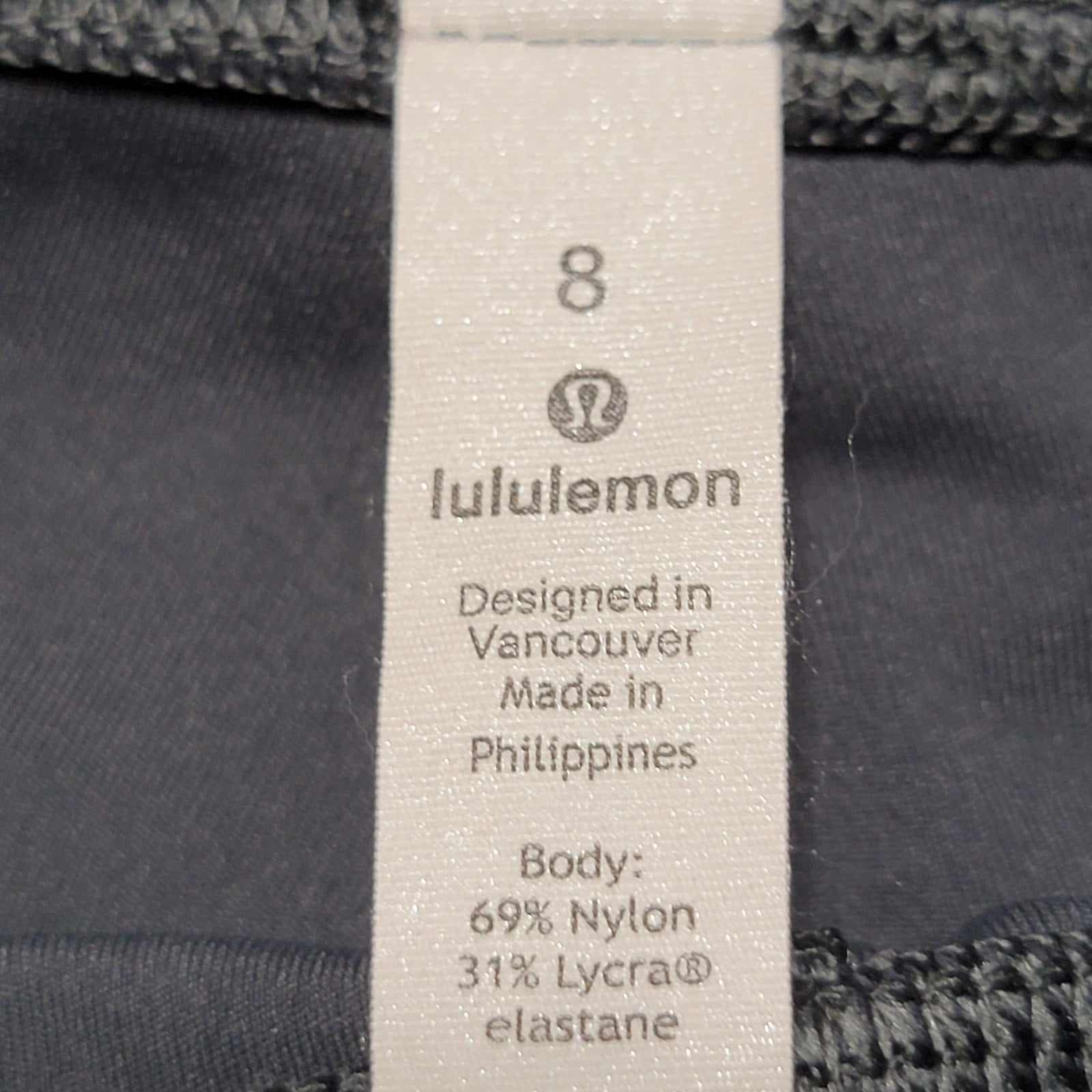Lululemon Dark Grey Leggings - Size 8