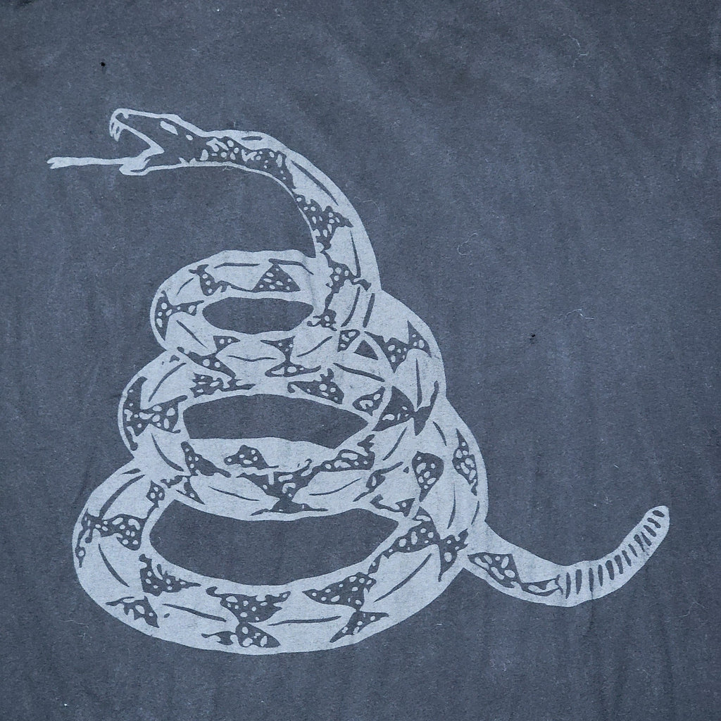 Grunt Style Black Unisex Tee Don't Tread On Me Snake - Size Large