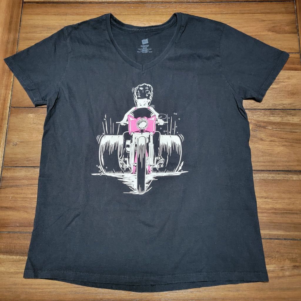 Frankenstein Trikes Black Tee "Stop Looking At My Rear End" - Size Medium