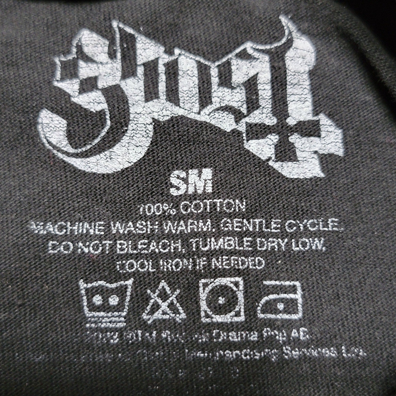 Ghost Black Unisex Tee 2015 Meliora - Size Small