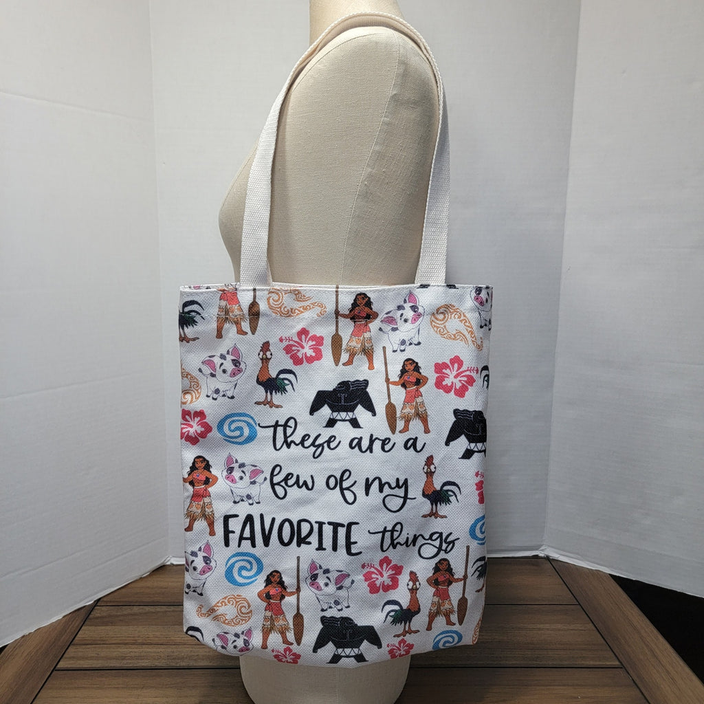 Moana Canvas Tote Bag "These Are A Few Of My Favorite Things"