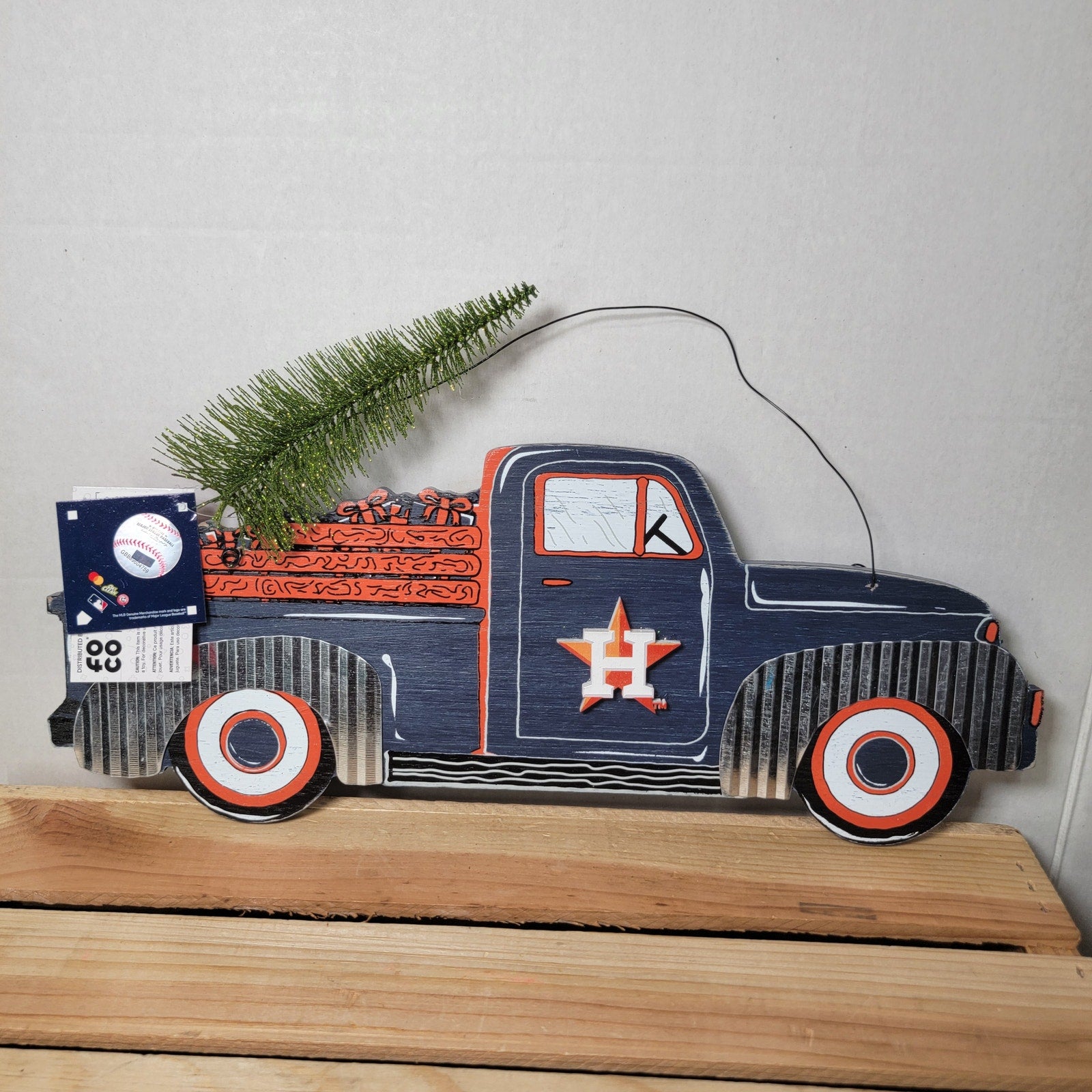 FOCO MLB Merch Houston Astros Christmas Truck Sign - NWT