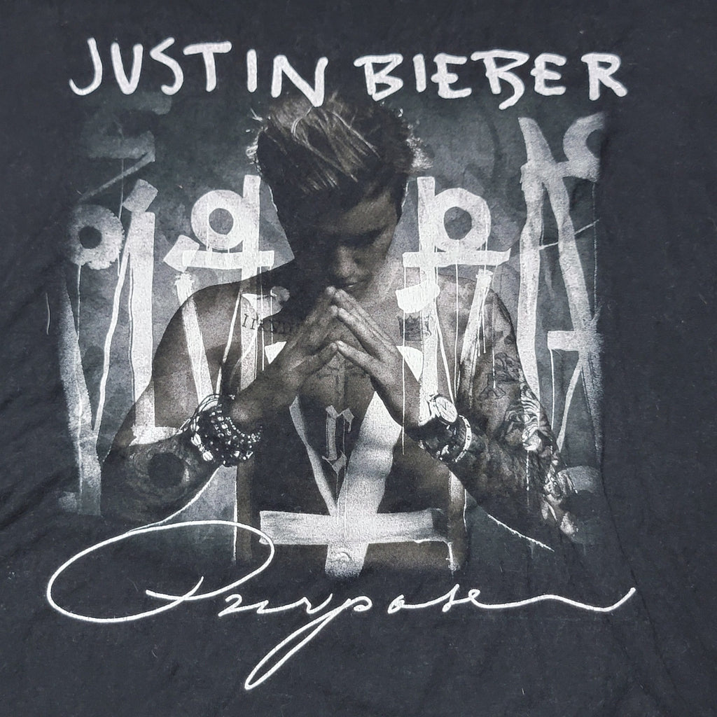Justin Bieber Black Unisex Tee "Purpose" - Size XL